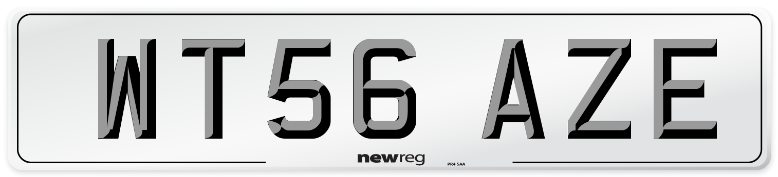 WT56 AZE Number Plate from New Reg